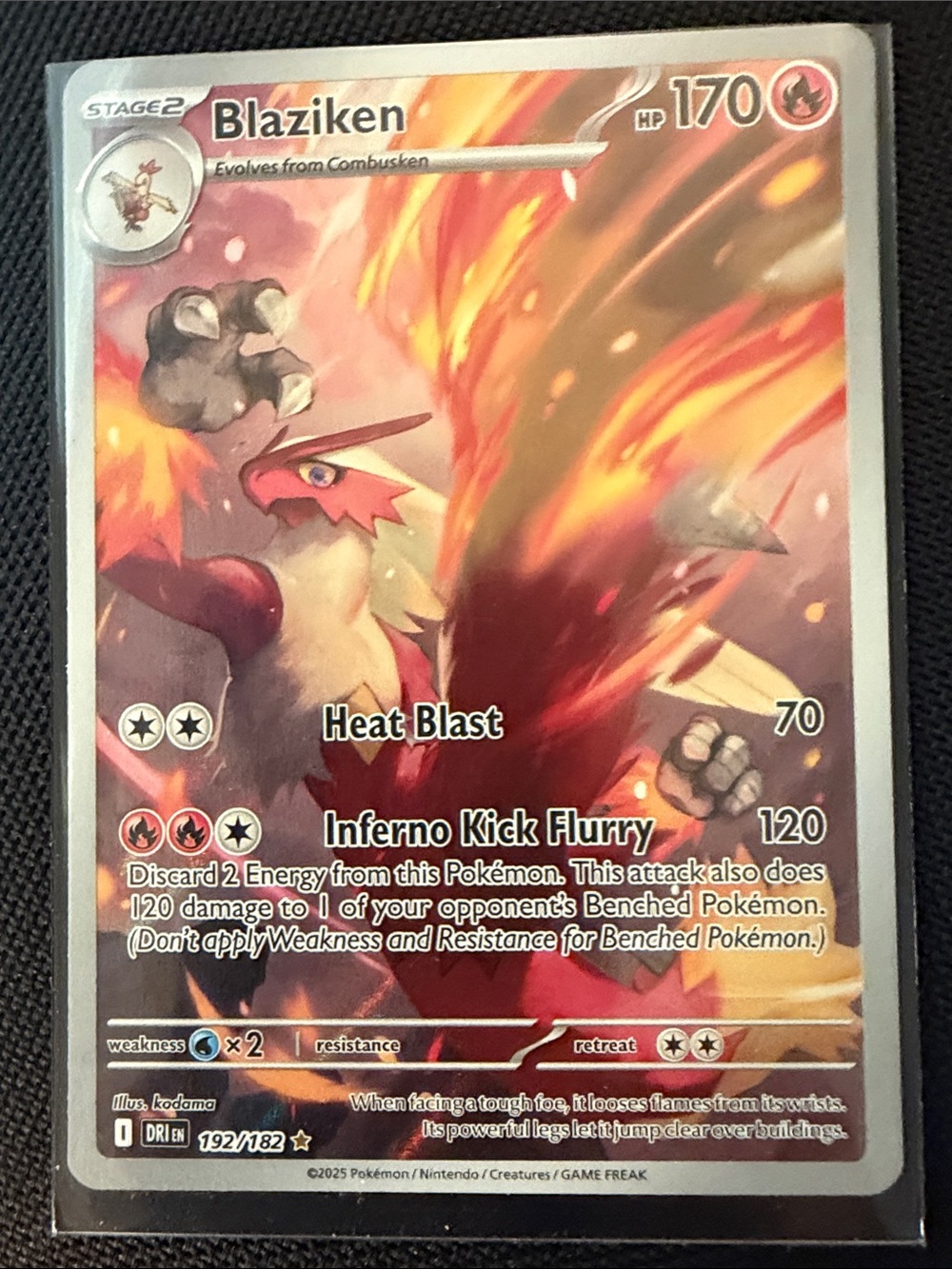 Pokemon BLAZIKEN! Destined Rivals Pokemon card, super rare full art